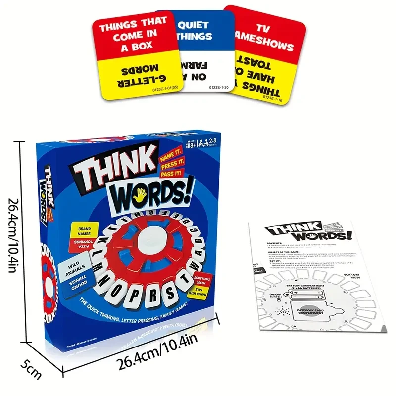 Juego de palabras del alfabeto Quick Thinking, edición estándar, 1 pieza