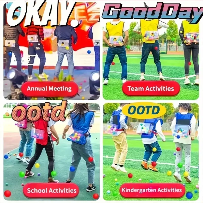 Juego de agitar bolas de colores para fiestas