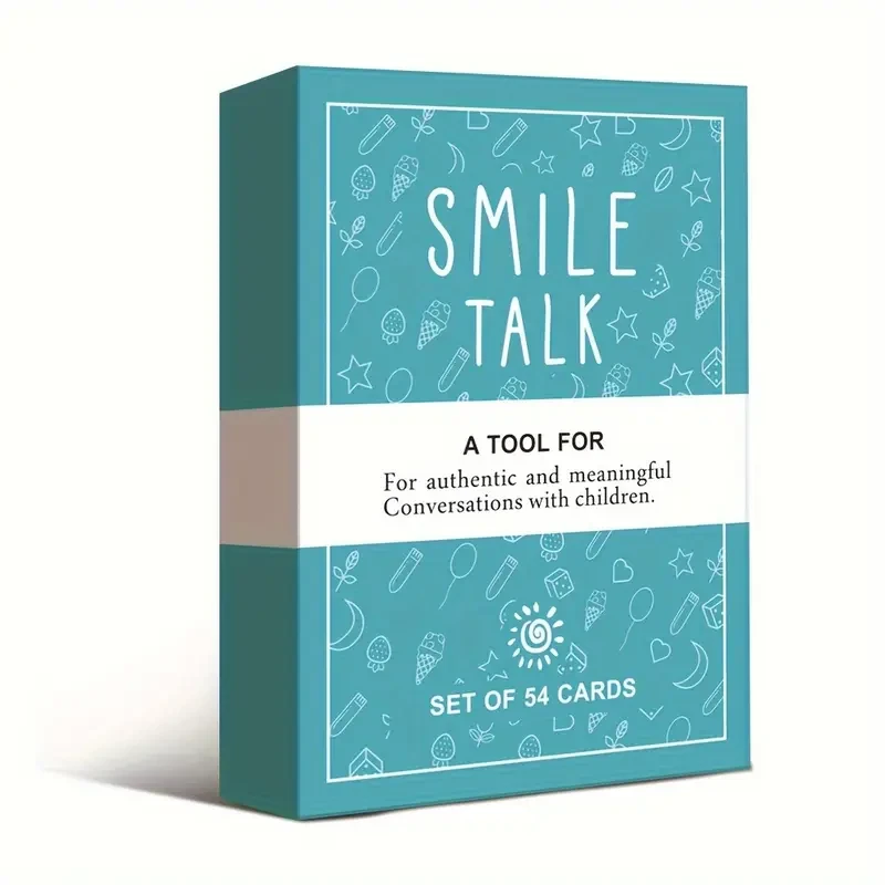 Una caja de tarjetas de juego para padres SMILE TALK