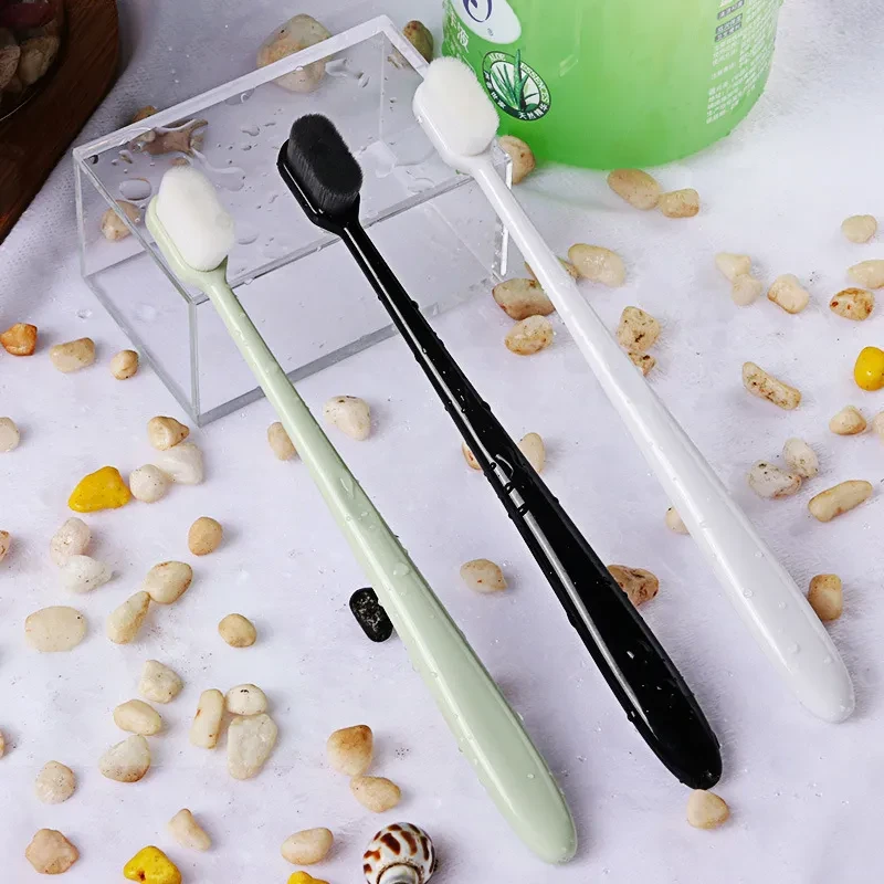 Cepillo de dientes ultrafino con cerdas súper suaves para limpieza profunda, portátil, para el cuidado bucal, ideal para viajes.