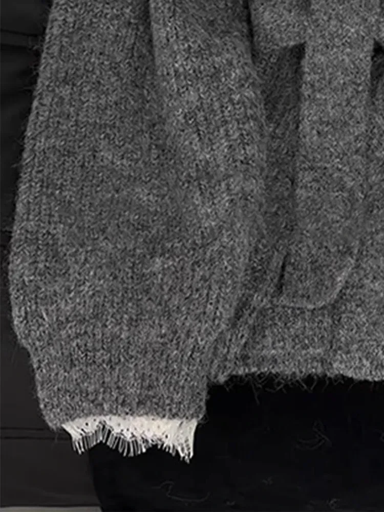 Jersey de dos piezas con parches falsos, color gris