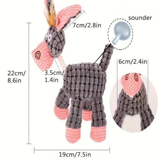 Paquete de juguetes chirriantes para cachorros, peluches suaves y duraderos, con chirriadores para limpiar los dientes, para perros pequeños y medianos.