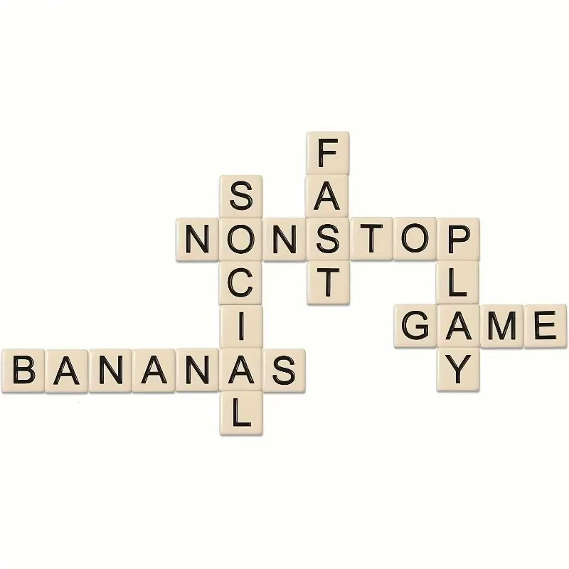 Juego de palabras Bananagrams (1 pieza): Juego de fichas de letras para toda la familia