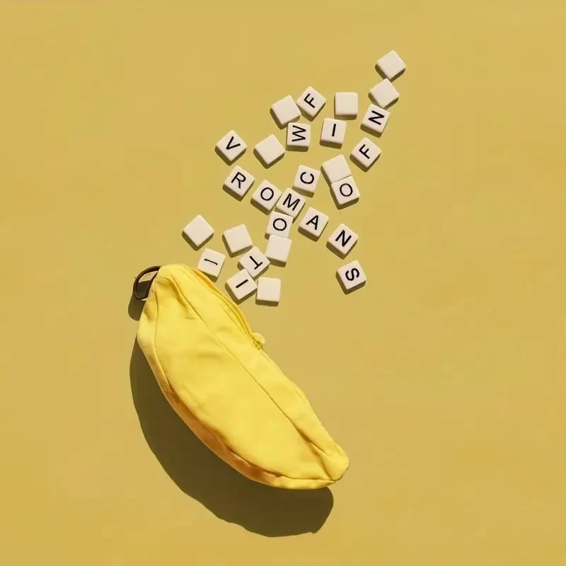 Juego de palabras Bananagrams (1 pieza): Juego de fichas de letras para toda la familia