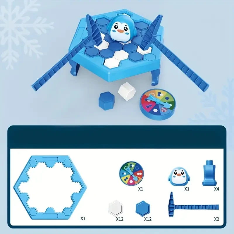 Juego de mesa interactivo para romper el hielo con pingüinos