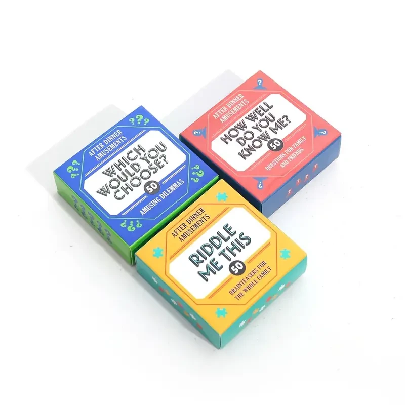Juego completo de 3 piezas de juego de bebida interactivo para después de la cena