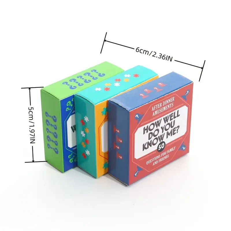 Juego completo de 3 piezas de juego de bebida interactivo para después de la cena