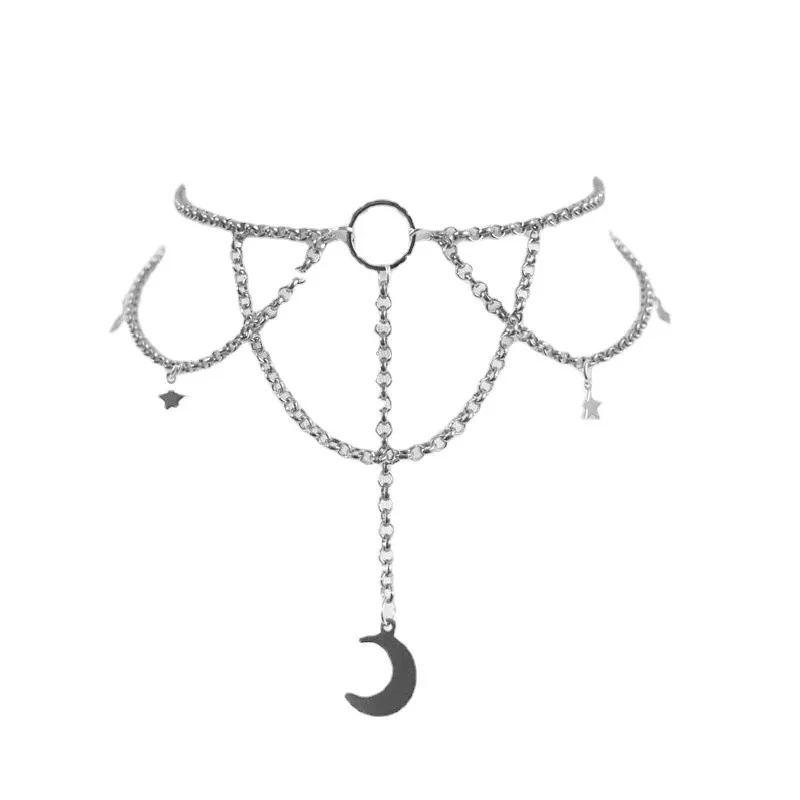 Colgante lindo de moda con forma de estrella y luna de Lady