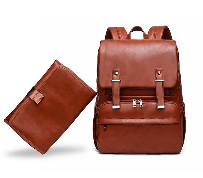Bolso de mamá, mochila y bolso de papá de cuero sintético personalizado