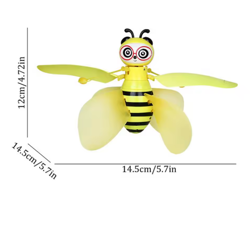 Juguete volador eléctrico de abeja con inducción manual, juguete educativo y suspendido, mini sensor de mano recargable, juguete volador para exteriores