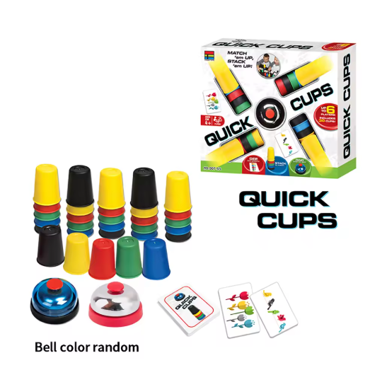Vasos apilables deportivos, juegos de cartas de plástico, para familias, padres e hijos, al aire libre, en interiores, desafío de velocidad, entrenamiento, fiesta, escritorio, juguetes divertidos