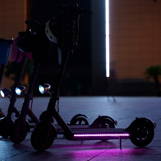 Linterna de tira LED RGB, lámpara de barra para patinete eléctrico, luz de seguridad nocturna, lámpara decorativa para patinete