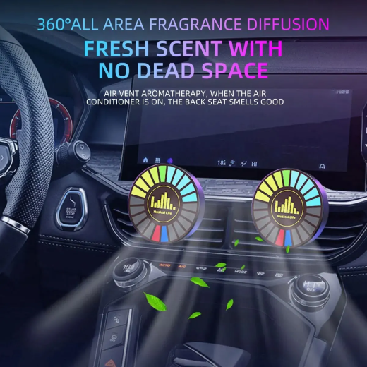 Lámpara de ritmo con luz LED para controlar el sonido y la música, luz ambiental RGB ajustable para coche, tira automotriz para automóviles, fiestas familiares