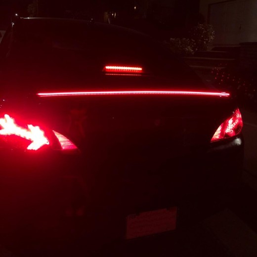 Tira de luces LED universales para alerón de maletero de coche, luz de freno, luz de giro y trasera
