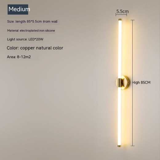 Lámpara de pared minimalista con tira de luz LED lineal creativa