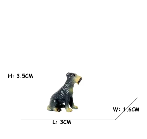 Conjuntos de juegos de simulación de animales de granja, adorables figuras de perro deerhound, figura de acción de beagle, modelo de Boston Terrier, collie barbudo, juguete para niños
