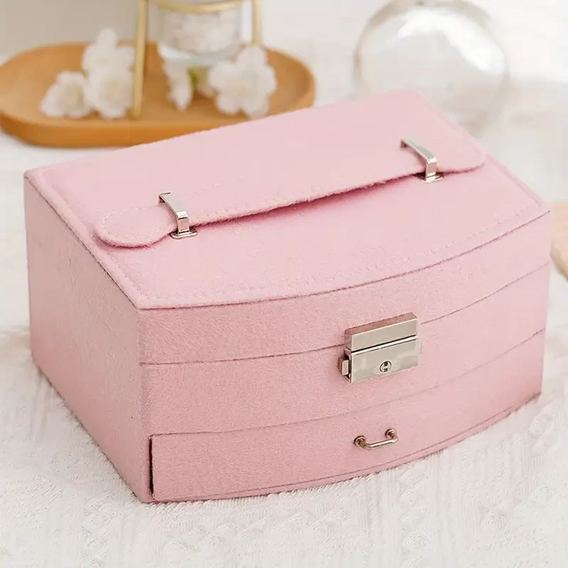Joyero de inspiración vintage con cerradura y llave