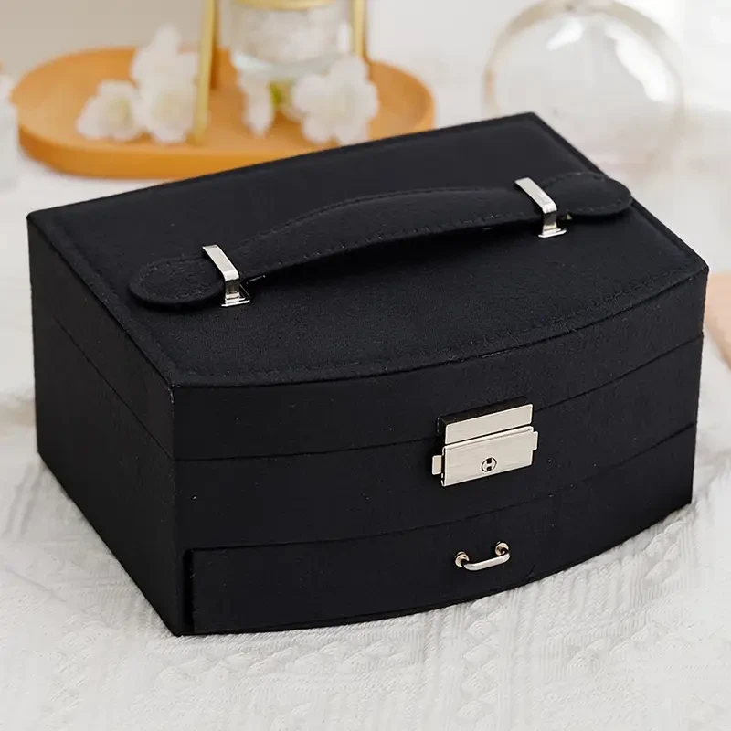 Joyero de inspiración vintage con cerradura y llave