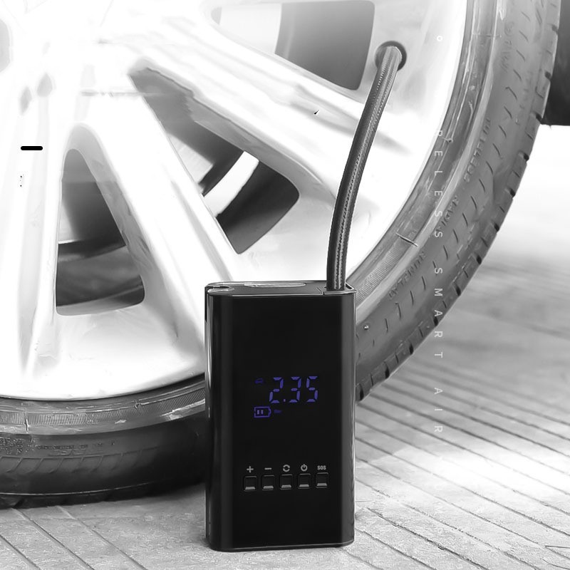 Mini inflador portátil eléctrico inteligente inalámbrico digital para coche