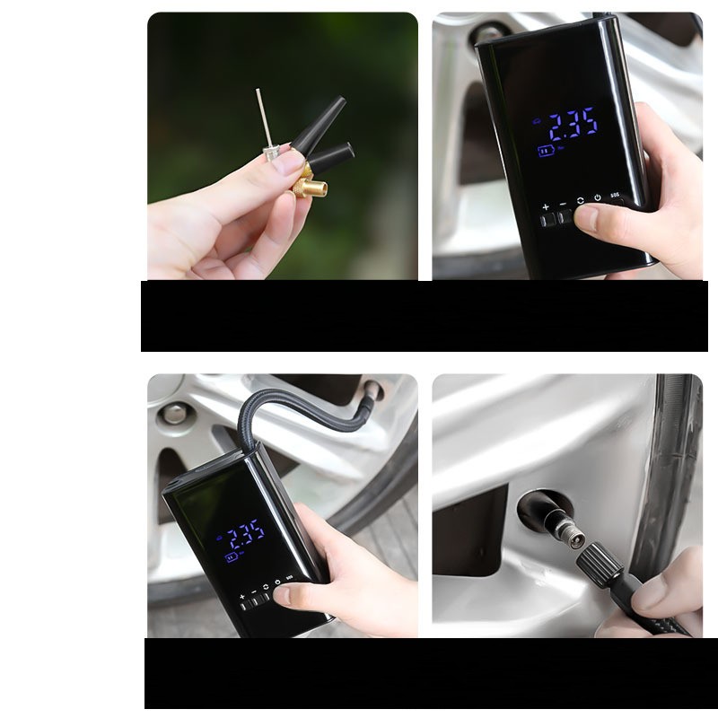 Mini inflador portátil eléctrico inteligente inalámbrico digital para coche