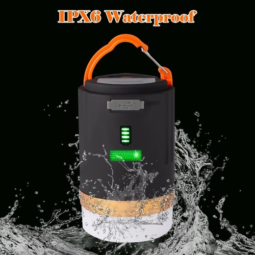Luz de camping recargable, luz LED impermeable para tienda de campaña