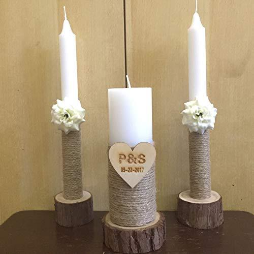 Candelabros de madera para bodas