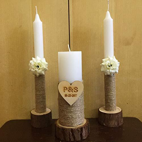 Candelabros de madera para bodas