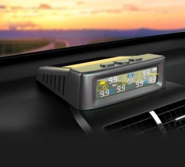 Monitoreo de presión de neumáticos T12 para seis ruedas, sistema TPMS solar externo para RV y camión integrado