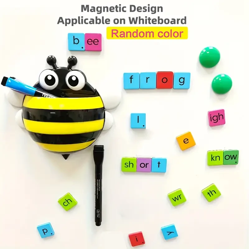 Juego de 100 letras y palabras magnéticas educativas