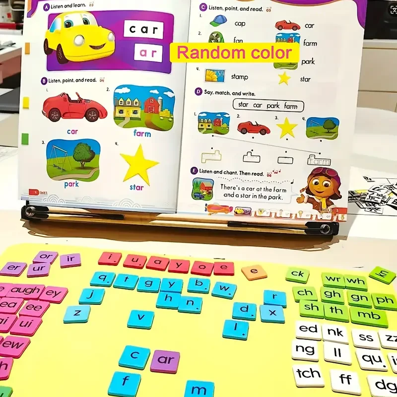 Juego de 100 letras y palabras magnéticas educativas