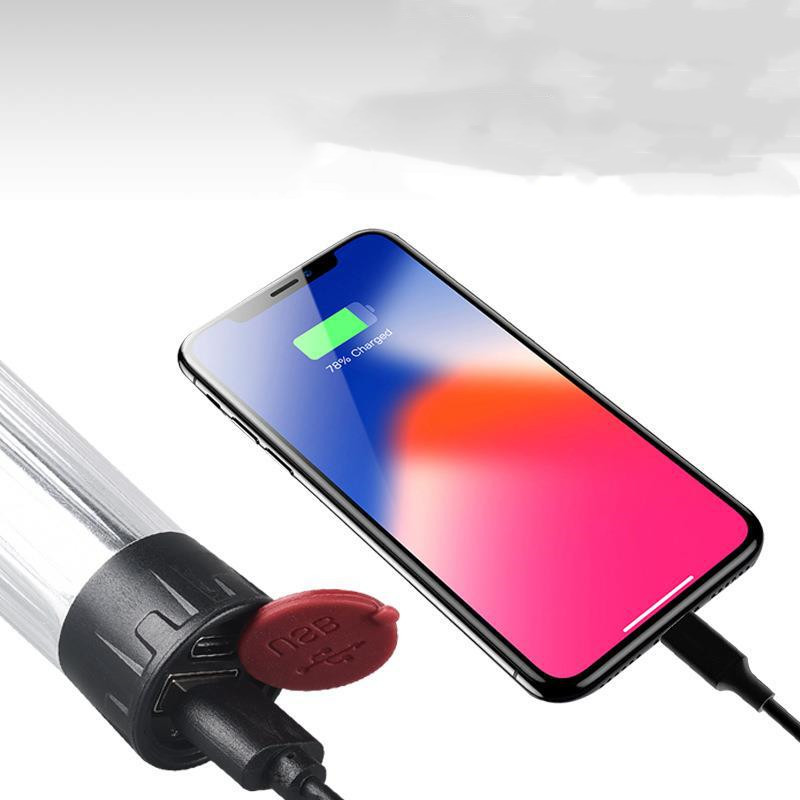 Luz LED para acampar al aire libre con faro