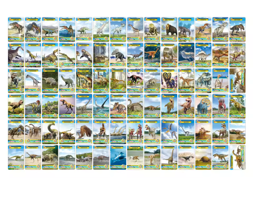 Juego de colección de dinosaurios, tarjetas de animales, juguetes educativos para la familia, tarjetas de colección para niños, regalo, juguetes para niños