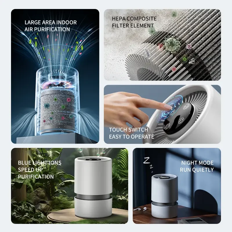 Purificador de aire electrostático con filtro HEPA