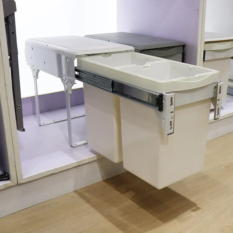 Clasificación de cocina Bote de basura Gabinete extraíble Gabinete de fregadero Bote de basura