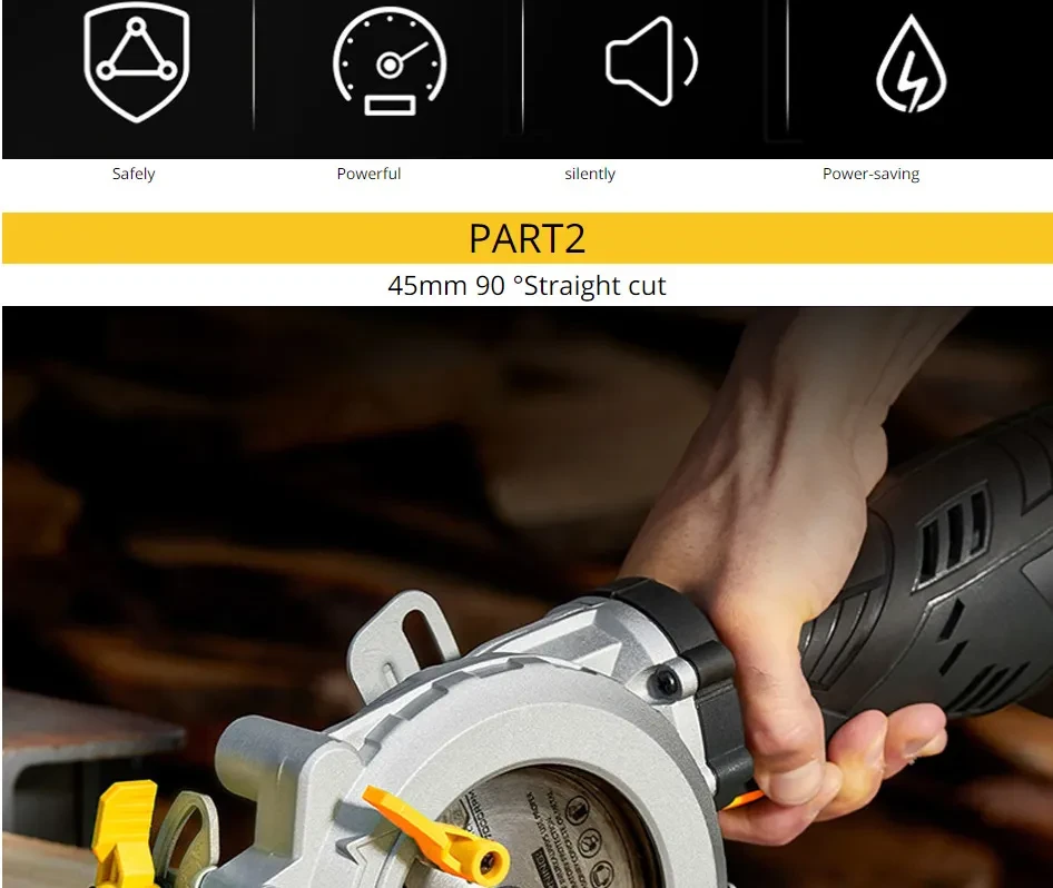 Mini sierra eléctrica, sierra circular láser pequeña