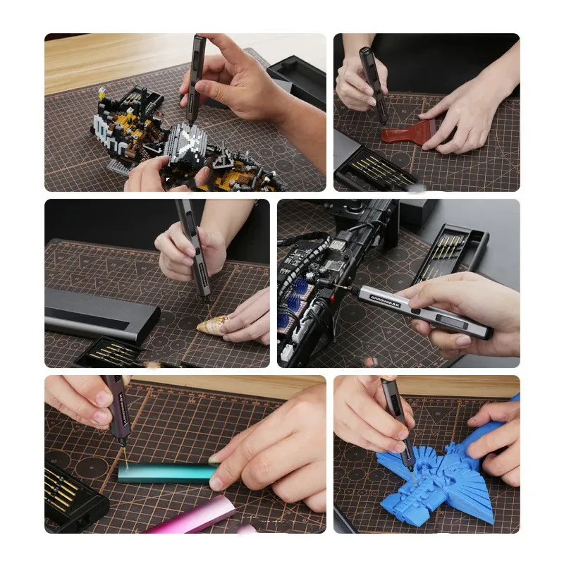 Juego de herramientas eléctricas con taladro eléctrico miniatura recargable para el hogar