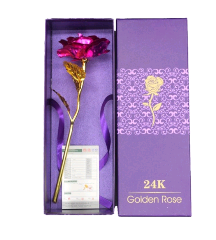 Regalo de rosa dorada