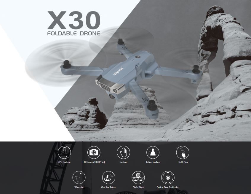 Dron compacto con GPS y FPV Syma X30.