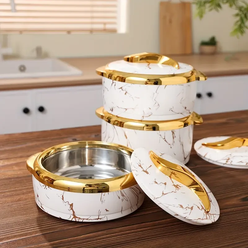 Juego de 3 calentadores de alimentos Golden Touch