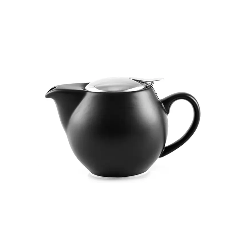 Tetera de cerámica de 350 ml con tapa de acero inoxidable y filtro extrafino (6 colores)