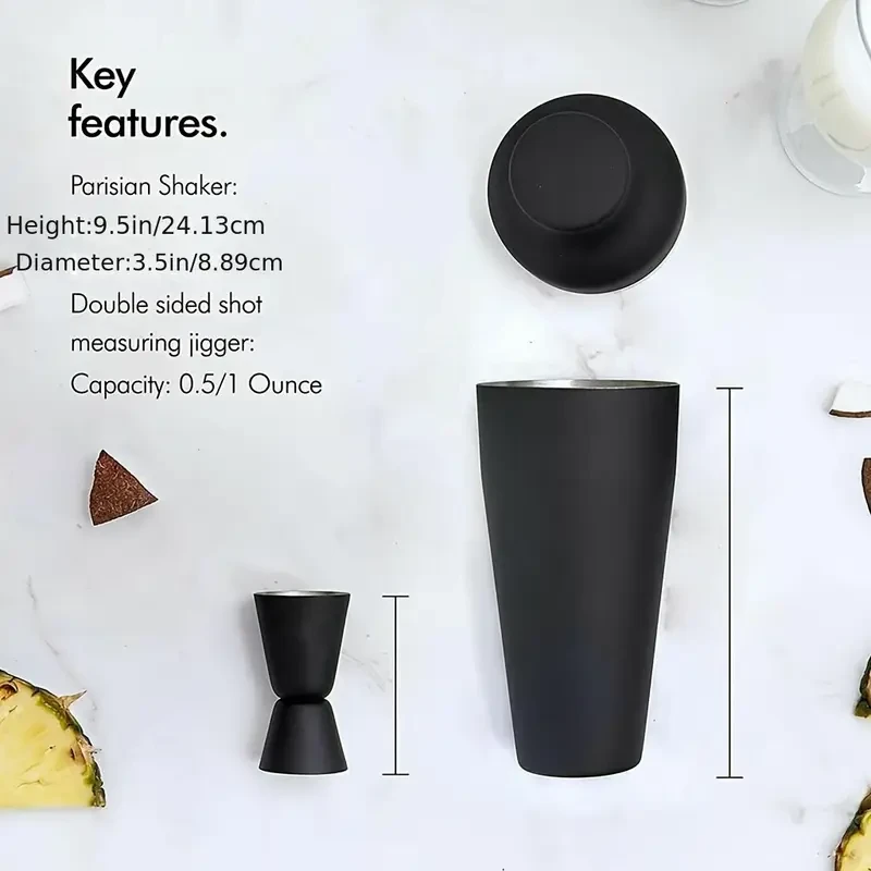 Coctelera de acero inoxidable mezcladora de bebidas barman