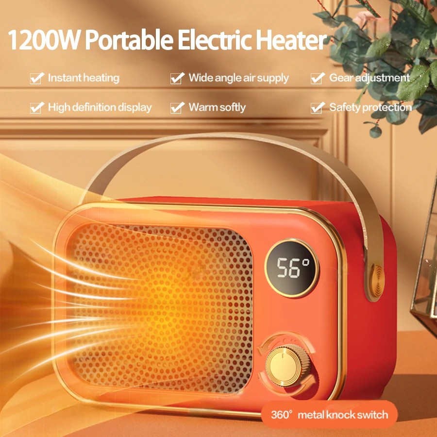 Nuevo calentador eléctrico portátil de 1200 W con pantalla LED
