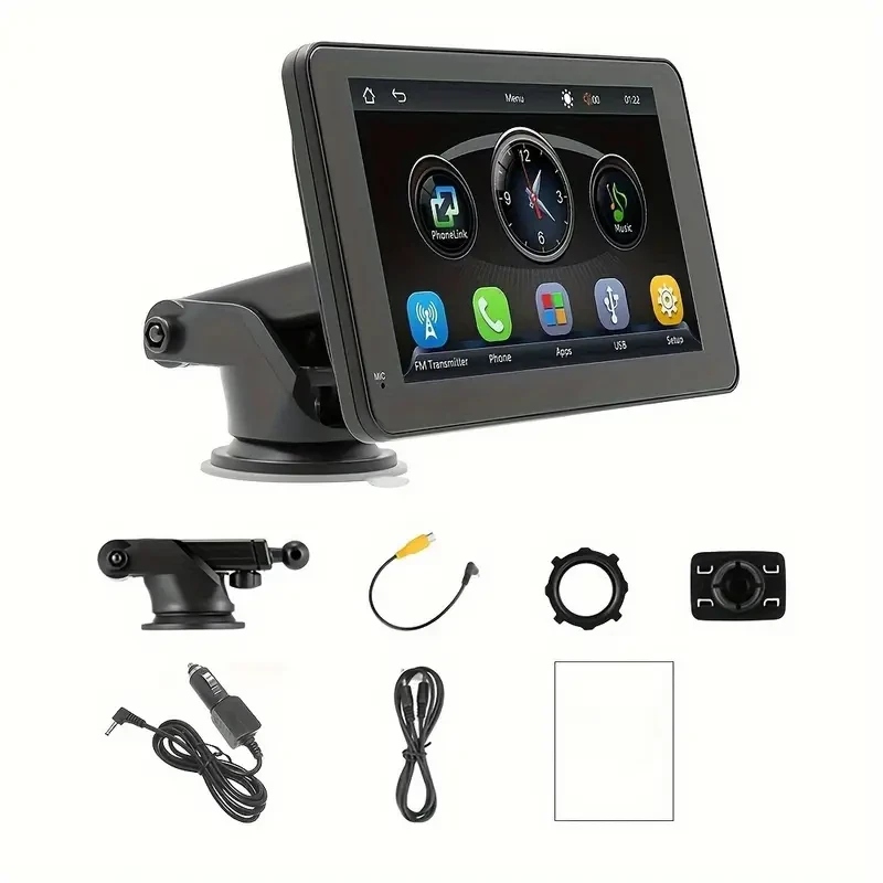 Estéreo para coche - Portátil inalámbrico con pantalla táctil de 7 pulgadas