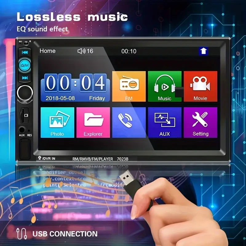 Pantalla táctil HD de 7 pulgadas para coche