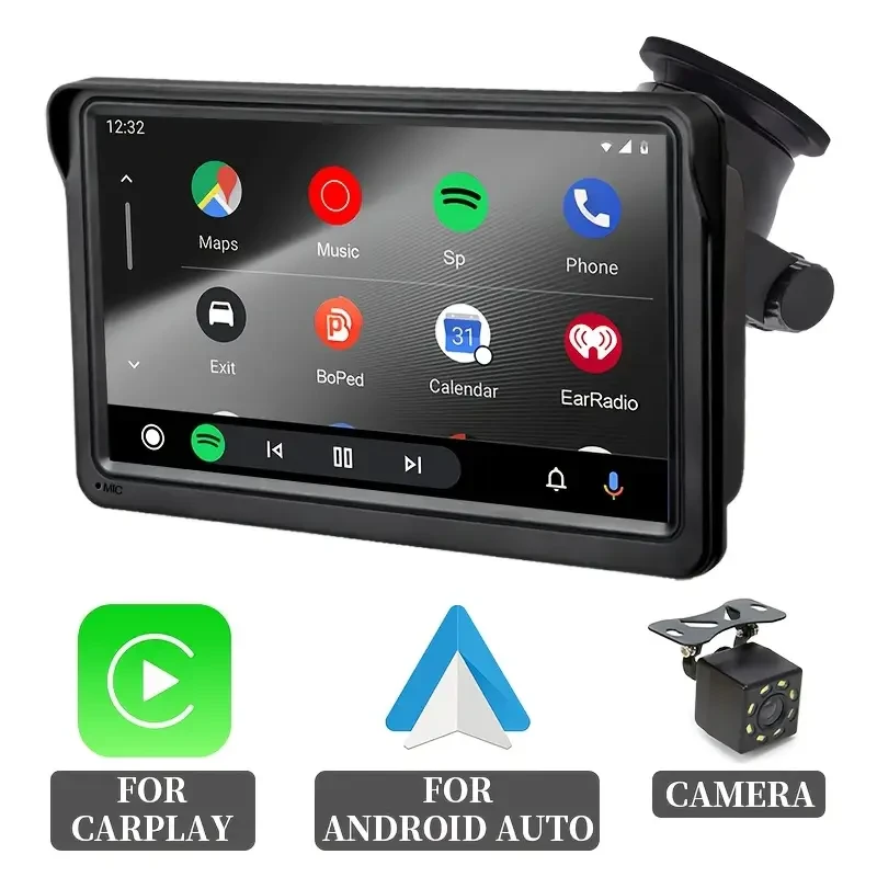 Estéreo inalámbrico para coche CarPlay de 7 pulgadas y Android Auto