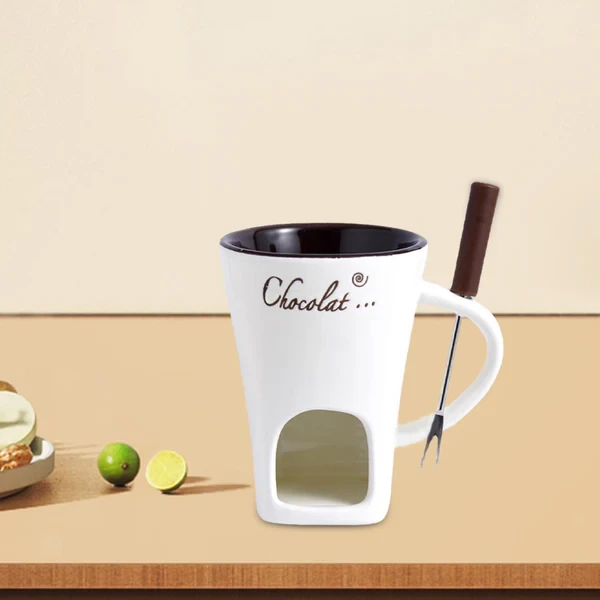 Taza de cerámica multifuncional para fondue