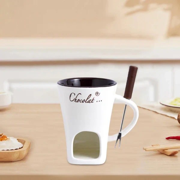 Taza de cerámica multifuncional para fondue