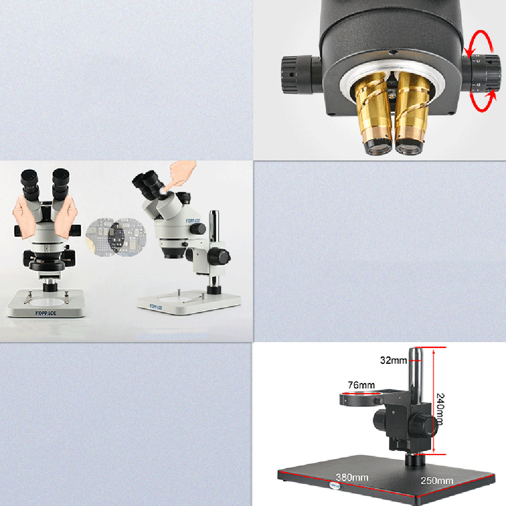 Microscopio estereoscópico binocular de plataforma grande