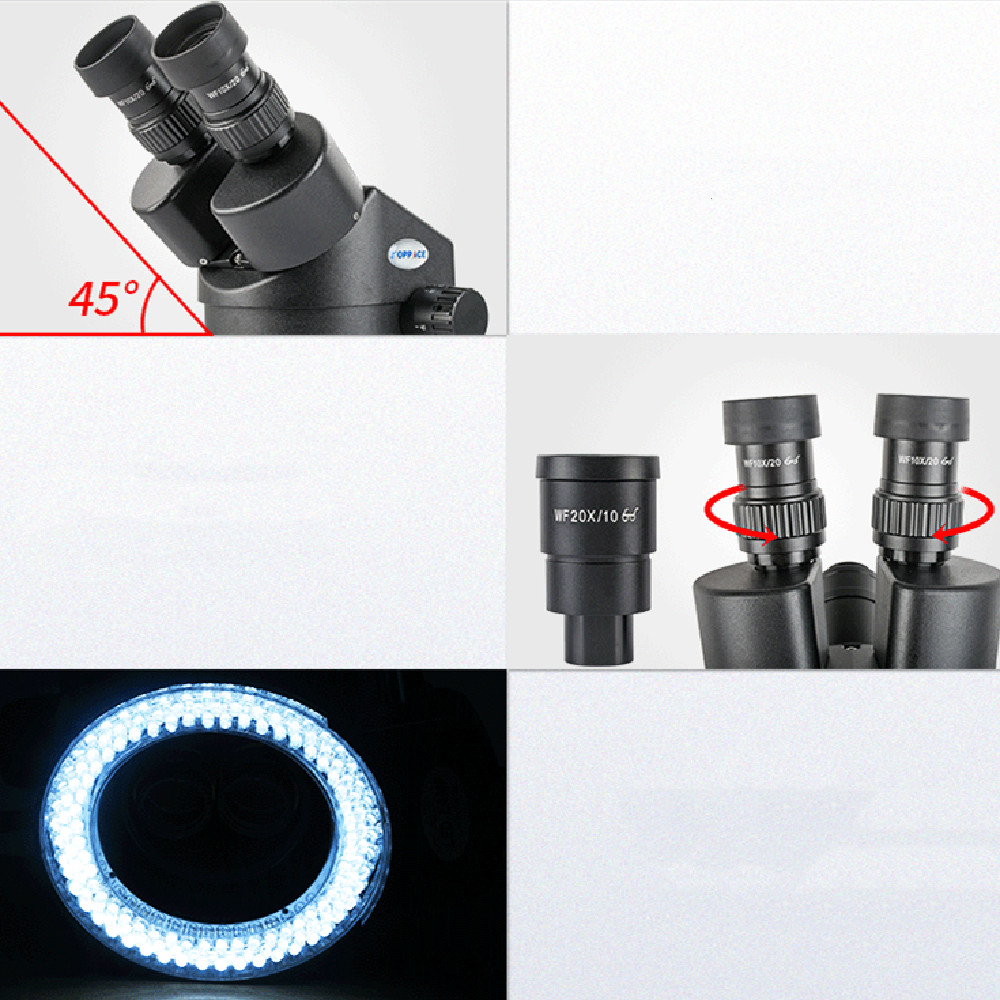 Microscopio estereoscópico binocular de plataforma grande
