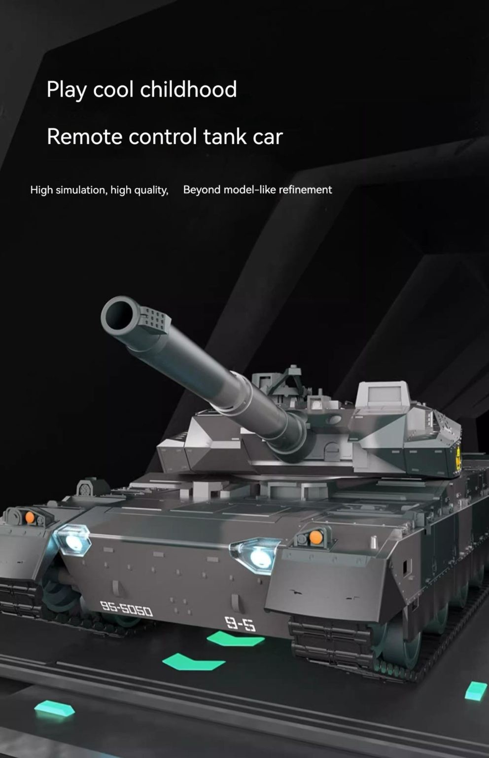 Tanque, Tanque RC, Tanque de Control Remoto, 12 canales, Verde Ejército.